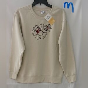 Disney Cream Sweatshirt with Playful Graphic